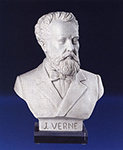 BUSTO DI J.VERNE IN POLVERE DI MARMO