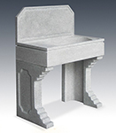 LAVANDINO VASCA OVALE CON SUPPORTI E FRONTALE