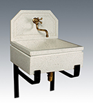 LAVANDINO CON FRONTALE E STAFFE IN FERRO