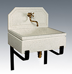 LAVANDINO CON FRONTALE E STAFFE IN FERRO